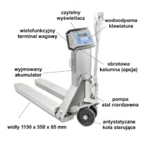 Wózek paletowy z wagą Dini Argeo TPWIM-PRO-2GD - cechy - EWP
