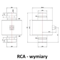 Przetworniki tensometryczne Dini Argeo RCA - wymiary - EWP